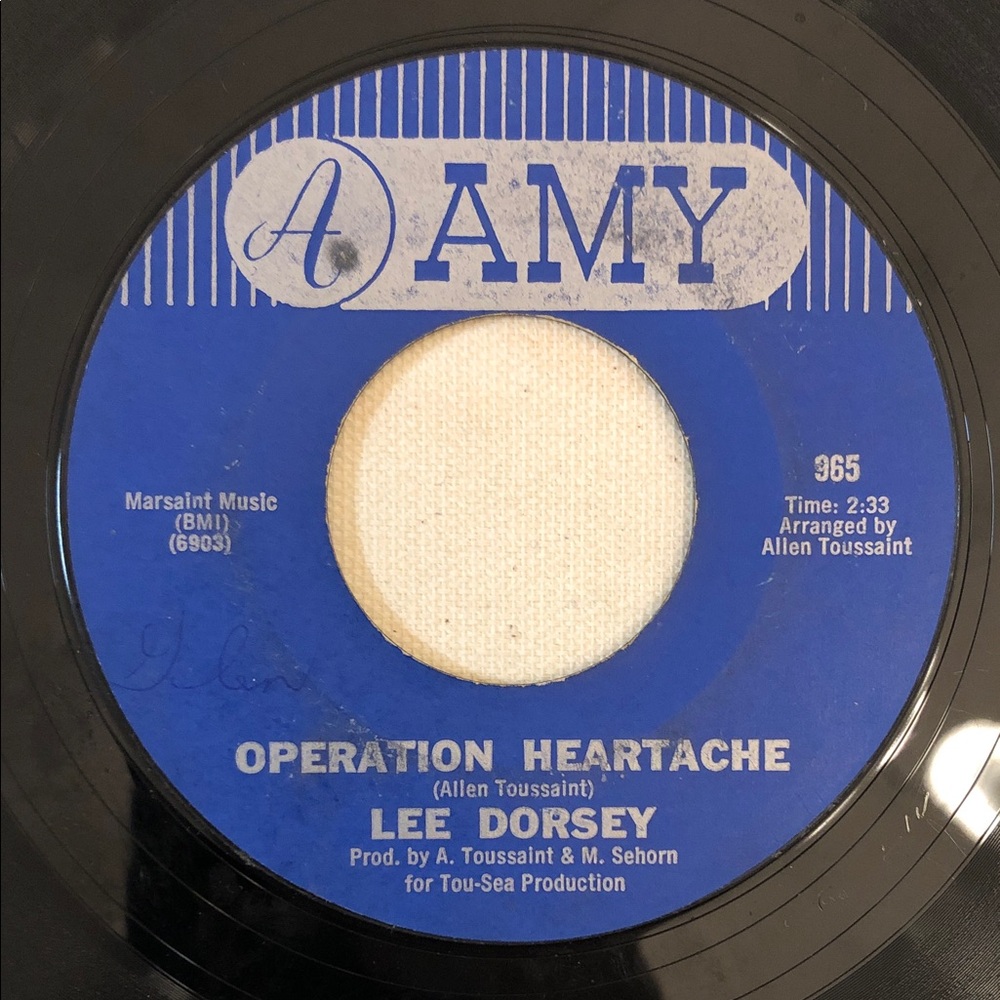Lee Dorsey Vinyl 45 Record Operation Heartache